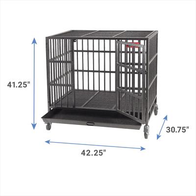 Show full view: ProSelect Empire Single Door Steel Dog Crate, 41.25-in slide 3 of 8
