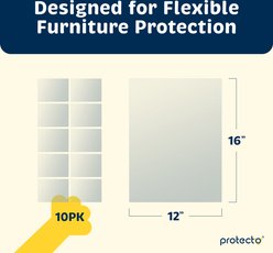 Protecto Double-Sided Self-Adhesive Cat Training Tape Sheet, Clear, 16 x 12-in, 10 count slide 2 of 8