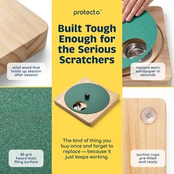 Protecto Paw Care Scratch Board Dog Nail File, Wood/Green slide 2 of 8