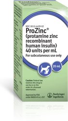 ProZinc (protamine zinc recombinant human insulin) U-40 Injectable for Dogs & Cats, 20-mL