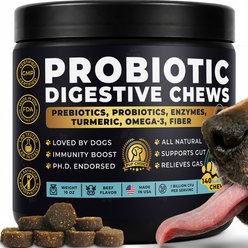 Pup Choice Probiotics with Prebiotics & Pumpkin Beef Flavor Soft & Chewy Digestive Health Dog Treats, 140 Count
