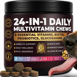 Pup Choice with Probiotics & Glucosamine, Bacon Flavor Soft & Chewy Multivitamin for Dogs, 140 Count