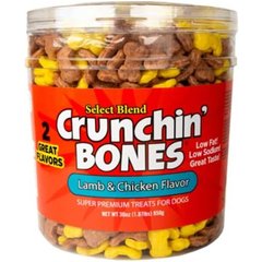 PupCorn Crunchin Bones Lamb & Chicken Flavor Crunchy Dog Treats, 30-oz tub