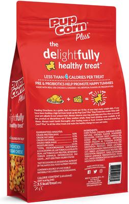 Show full view: PupCorn Plus Chicken & Cheddar Cheese Dog Treats, 14.5-oz bag slide 3 of 12