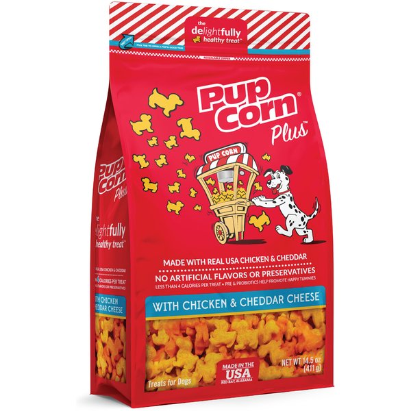 PupCorn Plus Chicken & Cheddar Cheese Dog Treats