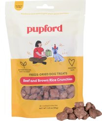 Pupford Beef & Brown Rice Natural Biscuit Dog Treats, 3.5-oz pouch