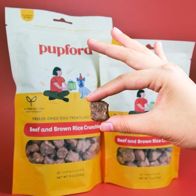 Show full view: Pupford Beef & Brown Rice Natural Biscuit Dog Treats, 3.5-oz pouch slide 7 of 10