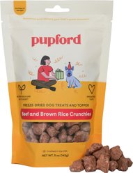 Pupford Beef & Brown Rice Natural Biscuit Dog Treats, 5-oz pouch