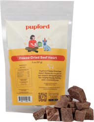 Pupford Beef Heart Freeze-Dried Limited Ingredient Dog Treats, 2-oz bag