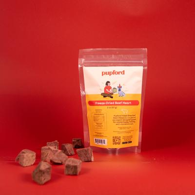 Show full view: Pupford Beef Heart Freeze-Dried Limited Ingredient Dog Treats, 2-oz bag slide 4 of 9