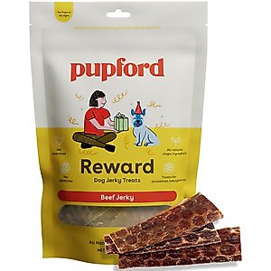 Pupford Beef High-Protein Jerky Dog Treats, 8-oz bag