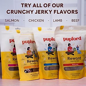 Pupford Beef High-Protein Jerky Dog Treats, 8-oz bag