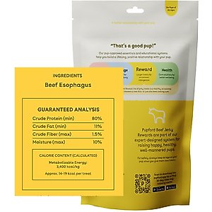 Pupford Beef High-Protein Jerky Dog Treats, 8-oz bag