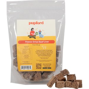 Pupford Beef Liver Freeze-Dried Limited Ingredient Dog Treats, 5-oz bag