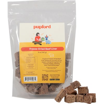 Pupford Pupford Beef Liver Freeze-Dried Limited Ingredient Dog Treats, 5-oz bag