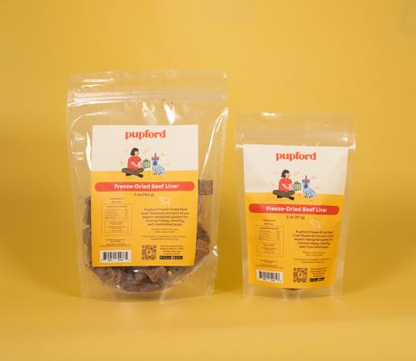 Show full view: Pupford Beef Liver Freeze-Dried Limited Ingredient Dog Treats, 5-oz bag slide 3 of 8