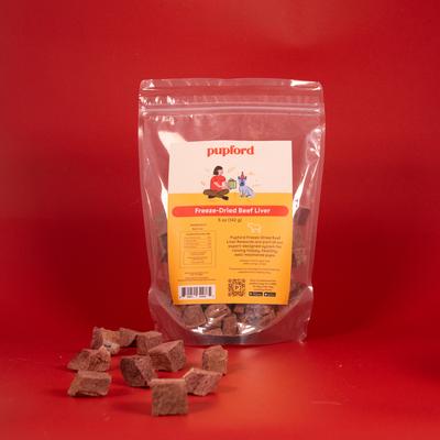 Show full view: Pupford Beef Liver Freeze-Dried Limited Ingredient Dog Treats, 5-oz bag slide 4 of 8