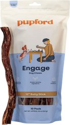 Pupford Bully Stick 12-inch Dog Chew, 10 count