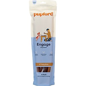 Pupford Bully Stick 12-inch Dog Chew, 4 count