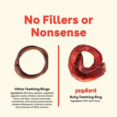 Show full view: Pupford Bully Teething Rings Dog Chews, 3 count slide 9 of 10