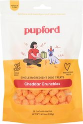 Pupford Cheddar Crunchies Human-Grade Limited Ingredient Cheddar Cheese Flavored Crunchy Dog Treats, 4.25-oz bag