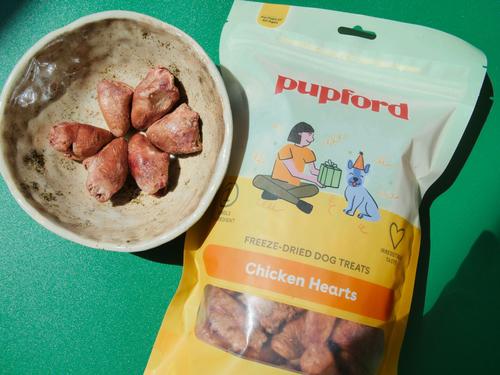 Show full view: Pupford Chicken Hearts Limited Ingredient Freeze-Dried Dog Treats, 2.75-oz bag slide 5 of 8
