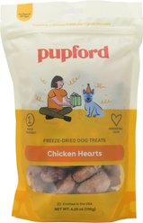 Pupford Chicken Hearts Limited Ingredient Freeze-Dried Dog Treats, 4.25-oz bag