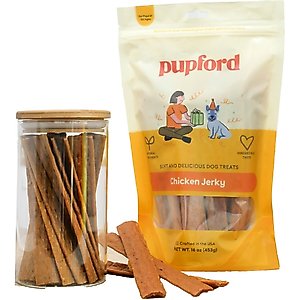 Pupford Chicken High-Protein Jerky Dog Treats, 16-oz bag