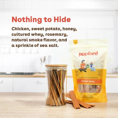 Show full view: Pupford Chicken High-Protein Jerky Dog Treats, 16-oz bag slide 7 of 9
