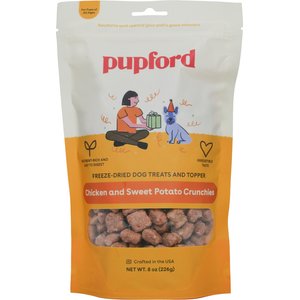 Pupford Chicken & Sweet Potatoes Natural Freeze-Dried Dog Treats, 8-oz pouch
