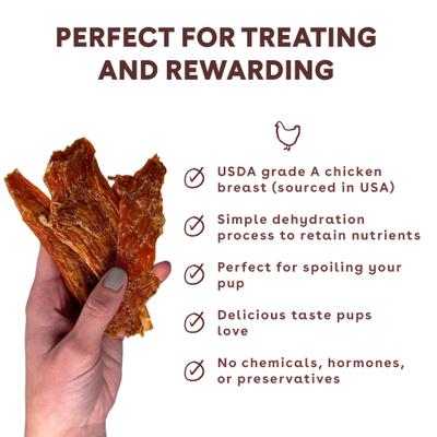Show full view: Pupford Crunchy Chicken High-Protein Jerky Dog Treats, 4-oz bag slide 5 of 11