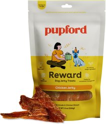 Pupford Crunchy Chicken High-Protein Jerky Dog Treats, 8-oz bag