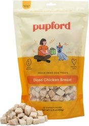 Pupford Diced Chicken Breast Limited Ingredient Freeze-Dried Dog Treats, 5.75-oz bag