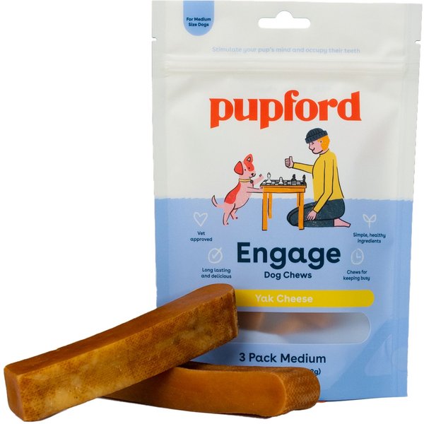 EcoKind Strawberry Infused Gold Yak Chews Dog Treats, 3 count