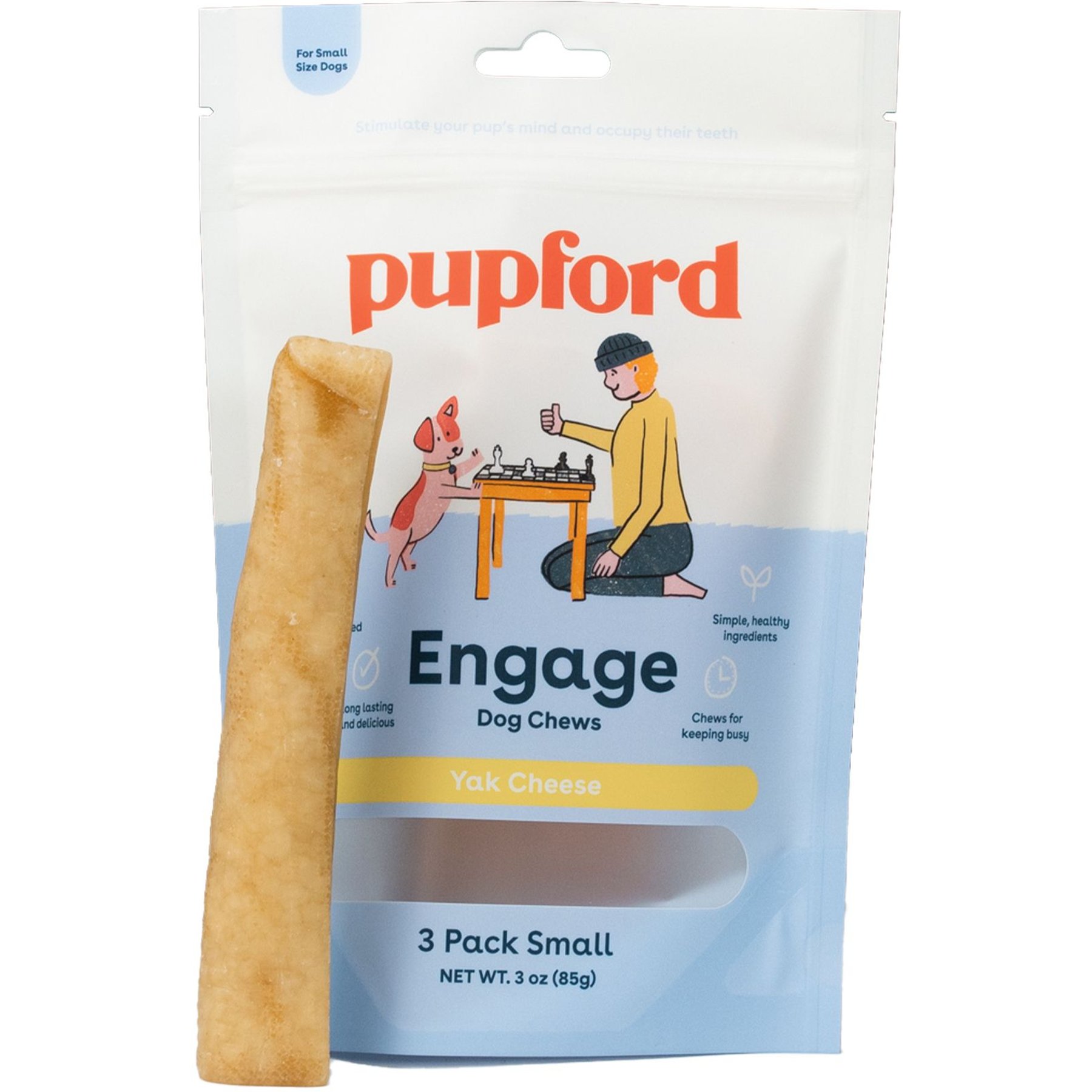 Pupford Himalayan Yak Cheese Small Dog Chews, 3 count