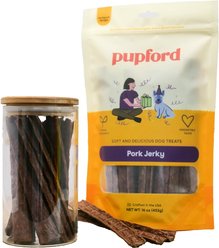 Pupford Pork High-Protein Jerky Dog Treats, 10-oz bag