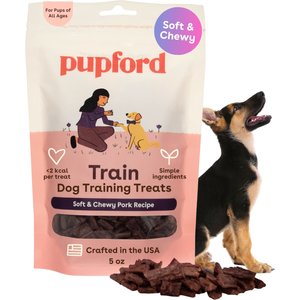 Pupford Pork Soft & Chewy Training Dog Treats, 5-oz pouch