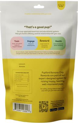 Show full view: Pupford Reward Banana Chips Natural Freeze-Dried Dog Treats, 6-oz bag slide 3 of 7