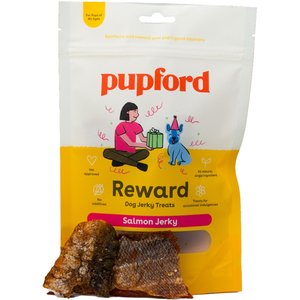 Pupford Salmon High-Protein Jerky Dog Treats, 4-oz bag