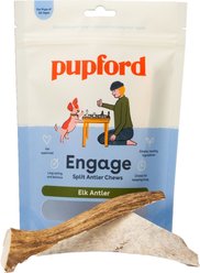 Pupford Split Elk Antler Dog Chew, 3 count