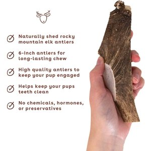 Pupford Split Elk Antler Dog Chew, 3 count