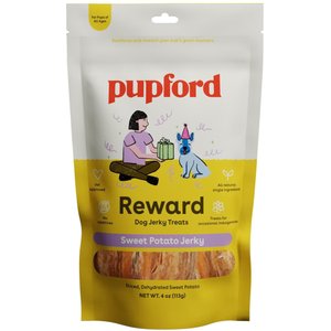 Pupford Sweet Potato Natural Jerky Dog Treats, 4-oz bag