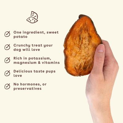 Show full view: Pupford Sweet Potato Natural Jerky Dog Treats, 4-oz bag slide 3 of 10