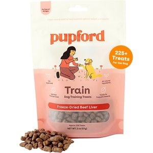 Pupford Train Beef Liver Natural Freeze-Dried Dog Treats, 2-oz bag