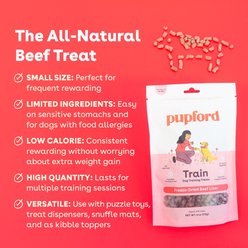Pupford Train Beef Liver Natural Freeze-Dried Dog Treats, 2-oz bag slide 2 of 8