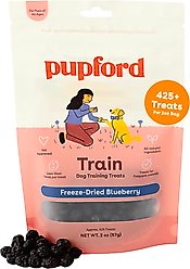 Pupford Train Blueberry Natural Freeze-Dried Dog Treats, 2-oz bag