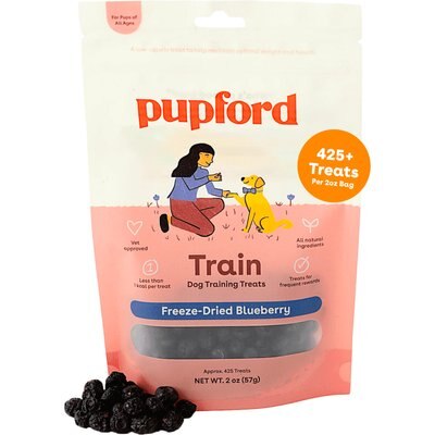 Pupford Pupford Train Blueberry Natural Freeze-Dried Dog Treats, 2-oz bag