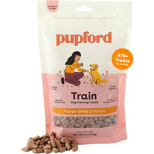 Pupford Train Chicken Natural Freeze-Dried Dog Treats, 4-oz bag