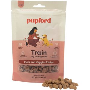 Pupford Train Duck & Veggies Natural Freeze-Dried Dog Treats, 2.75-oz pouch