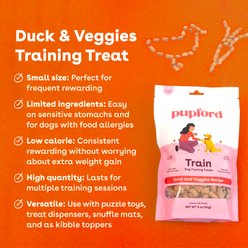 Pupford Train Duck & Veggies Natural Freeze-Dried Dog Treats, 5-oz pouch slide 2 of 7